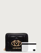 Love Moschino портфейл дамски от имитация на кожа черен JC5641PP0PLC0000