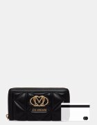 Love Moschino портфейл дамски от имитация на кожа черен JC5644PP1PLC0000