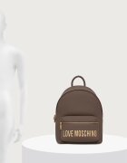 Love Moschino раница дамска от имитация на кожа кафява JC4185PP0PKD0203