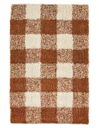 Madam Stoltz Килимче за баня CHecked Tufted