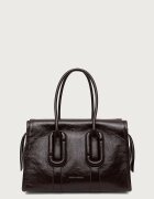 Marc Jacobs шопинг чанта дамска от кожа BABE CITY TOTE кафява 2F6HTT003H01