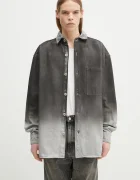 Marcelo Burlon Дънкова риза Gradient Denim Overshirt Black White