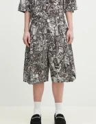 Marcelo Burlon Памучен къс панталон Aop Mech Pajama Shorts Dark Grey Medium