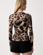 Marciano by Guess блуза дамска EZME кафява с леопардова шарка G6BP07 K6967