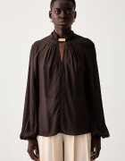 Marciano by Guess блуза дамска с ацетат NORI кафява G6YH11 W3136