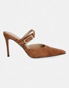 Marciano by Guess чехли с тънък ток дамски от велур кафяви G6YZ19 L0171