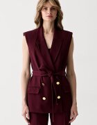Marciano by Guess елек с двуредно закопчаване дамски с вискоза RASHIDA бордо G6YN07 W3217