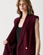 Marciano by Guess елек с двуредно закопчаване дамски с вискоза RASHIDA бордо G6YN07 W3217