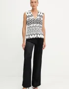 Marciano by Guess Панталон IVA в черно с широка каройка с висока талия 5YGB17 7350A