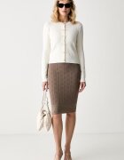 Marciano by Guess пола тип молив с вискоза YAMNA кафява G6YD07 Z1013