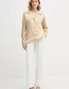 Marciano by Guess Риза ELIDA дамска в бежово със стандартна кройка с класическа яка 6RGH12 7435A