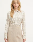 Marciano by Guess Риза MELISSA дамска в бежово със стандартна кройка с класическа яка 5GGH32 7298A