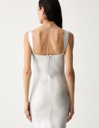 Marciano by Guess рокля по тялото с вискоза VALENTINA сребърна G6YK43 Z1110