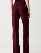 Marciano by Guess стандартен панталон дамски с добавена вълна ABBY бордо с висока талия 6RGB06 7433A