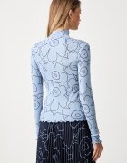 marimekko блуза с дълги ръкави дамска от вълна синя 095930