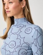 marimekko блуза с дълги ръкави дамска от вълна синя 095930
