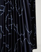 marimekko плисирана пола тъмносиня на цветя 096042