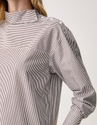 MAX&Co. блуза тип риза дамска от памук DONATA кафява на райе 2626116023200