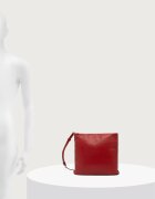 MAX&Co. чанта crossbody дамска от кожа MCAGIRAFFA червена 2626516067200