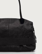MAX&Co. шопинг чанта дамска от кожа MCASAMBAG черна 2626516037200