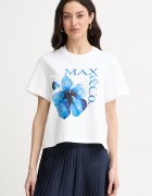 MAX&Co. тениска дамска от памук MCOMAMBO бяла 2616971034200