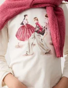 Mayoral блуза с дълги ръкави за деца от памук с еластан бяла 4035