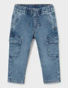 Mayoral дънки за бебе soft denim cargo сини 2540