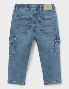 Mayoral дънки за бебе soft denim cargo сини 2540