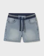 Mayoral Детски дънков къс панталон soft denim jogger