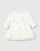 Mayoral Newborn Бебешка рокля в бежово къса разкроена 2817