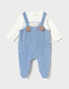 Mayoral Newborn бебешки гащеризон за бебе от памук син 2660