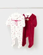 Mayoral Newborn бебешки гащеризон за бебе с памук червен 2752