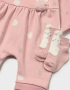 Mayoral Newborn бебешки гащеризон за бебе с памук розов 2755
