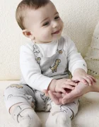Mayoral Newborn бебешки гащеризон за бебе с памук сив 2661
