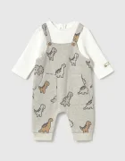 Mayoral Newborn бебешки гащеризон за бебе с памук сив 2661