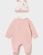 Mayoral Newborn бебешки гащеризон за спане от памук с еластан розов 2748
