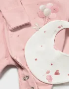 Mayoral Newborn бебешки гащеризон за спане от памук с еластан розов 2748
