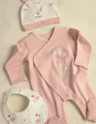 Mayoral Newborn бебешки гащеризон за спане от памук с еластан розов 2748