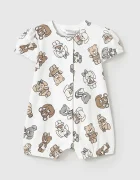 Mayoral Newborn Бебешки памучен къс гащеризон