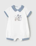 Mayoral Newborn Бебешки памучен къс гащеризон