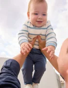 Mayoral Newborn Бебешки панталон в тъмносиньо с изчистен дизайн 1596