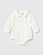 Mayoral Newborn боди за бебе от памук бежово 2775