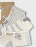 Mayoral Newborn Детски чорапи (4 чифта) в бежово 9921