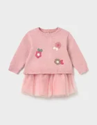 Mayoral Newborn двукомпонентна рокля розова 2820