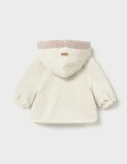 Mayoral Newborn двустранно яке за бебе от полар бяло 2412