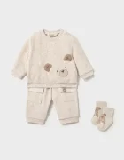 Mayoral Newborn ежедневен комплект за бебе с памук бял 2669
