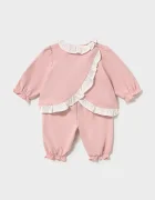 Mayoral Newborn ежедневен комплект за бебе с памук розов 2756