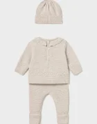 Mayoral Newborn комплект за бебе от памук бежов 2513