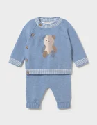 Mayoral Newborn комплект за бебе от памук син 2523