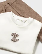 Mayoral Newborn комплект за бебе с памук бежов 2522